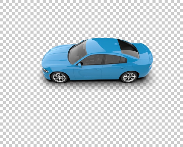 Auto deportivo realista aislado en el fondo Ilustración de renderización 3D