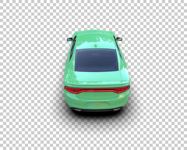 Auto deportivo realista aislado en el fondo Ilustración de renderización 3D