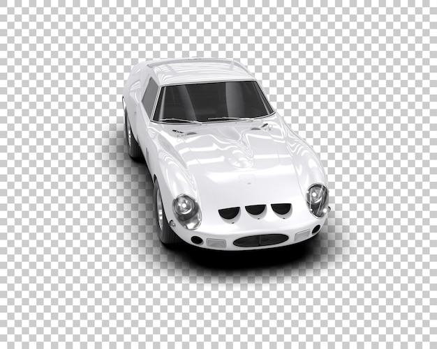 Auto deportivo realista aislado en el fondo Ilustración de renderización 3D