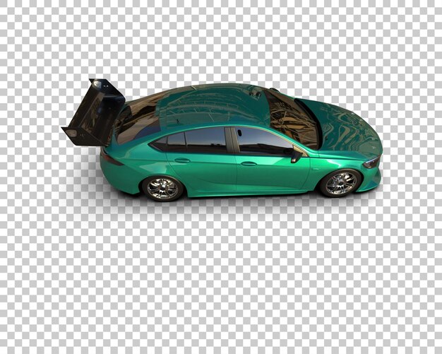 Auto deportivo realista aislado en el fondo Ilustración de renderización 3D