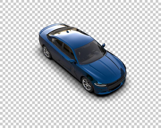 Auto deportivo realista aislado en el fondo Ilustración de renderización 3D