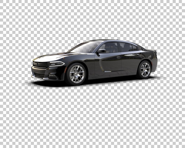 Auto deportivo realista aislado en el fondo Ilustración de renderización 3D