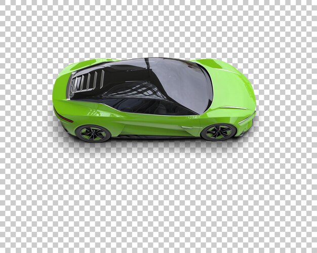 Auto deportivo realista aislado en el fondo Ilustración de renderización 3D
