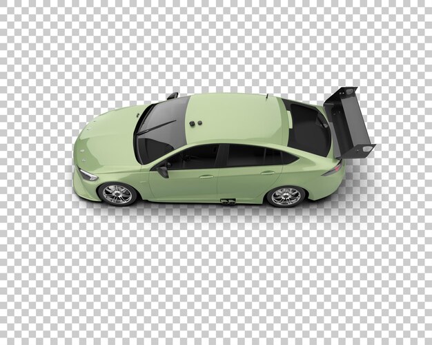 Auto deportivo realista aislado en el fondo Ilustración de renderización 3D