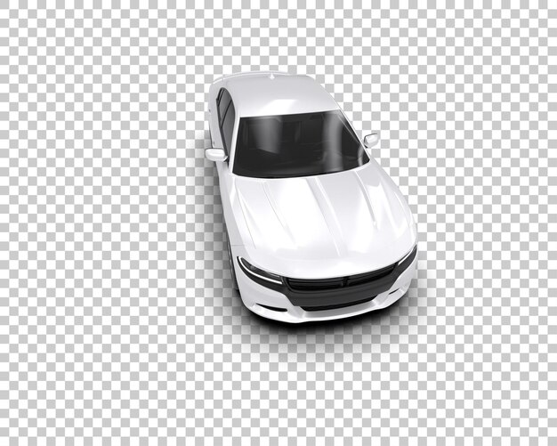 Auto deportivo realista aislado en el fondo Ilustración de renderización 3D