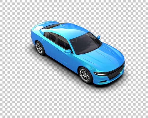 Auto deportivo realista aislado en el fondo Ilustración de renderización 3D