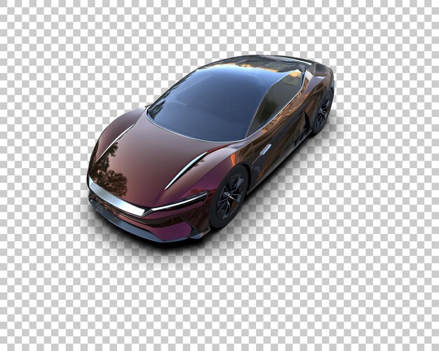 Auto deportivo realista aislado en el fondo Ilustración de renderización 3D