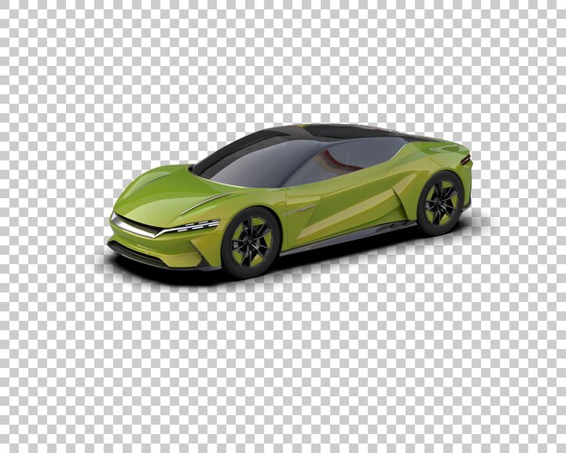 Auto deportivo realista aislado en el fondo Ilustración de renderización 3D