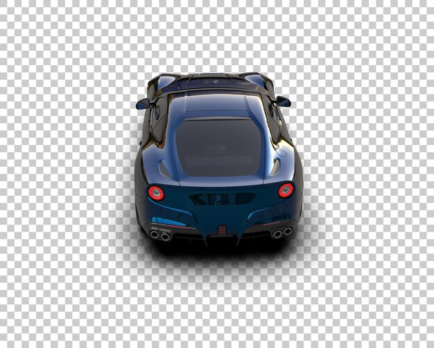 Auto deportivo realista aislado en el fondo Ilustración de renderización 3D
