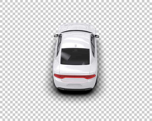 Auto deportivo realista aislado en el fondo Ilustración de renderización 3D