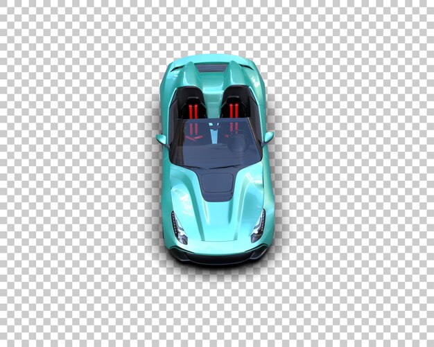 Auto deportivo realista aislado en el fondo Ilustración de renderización 3D