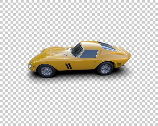 Auto deportivo realista aislado en el fondo Ilustración de renderización 3D