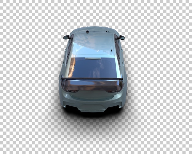 Auto deportivo realista aislado en el fondo Ilustración de renderización 3D