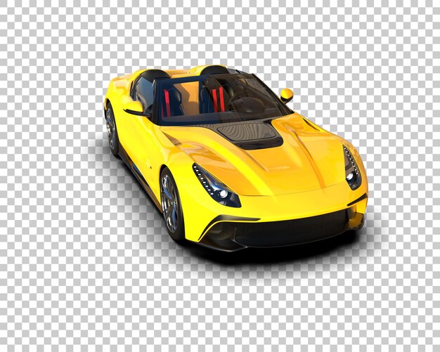 Auto deportivo realista aislado en el fondo Ilustración de renderización 3D
