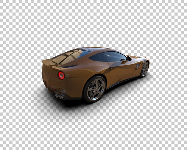 Auto deportivo realista aislado en el fondo Ilustración de renderización 3D