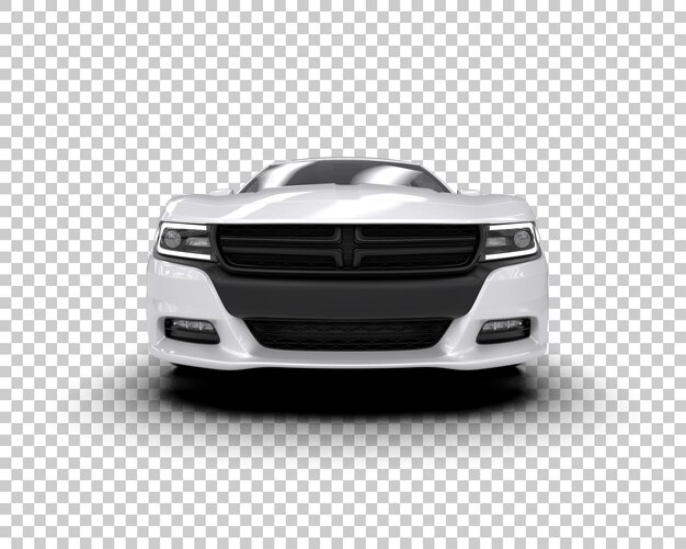 Auto deportivo realista aislado en el fondo Ilustración de renderización 3D