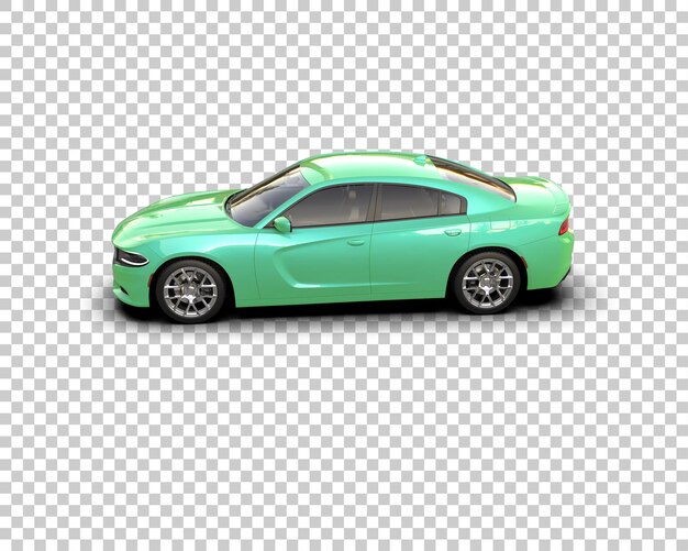 Auto deportivo realista aislado en el fondo Ilustración de renderización 3D