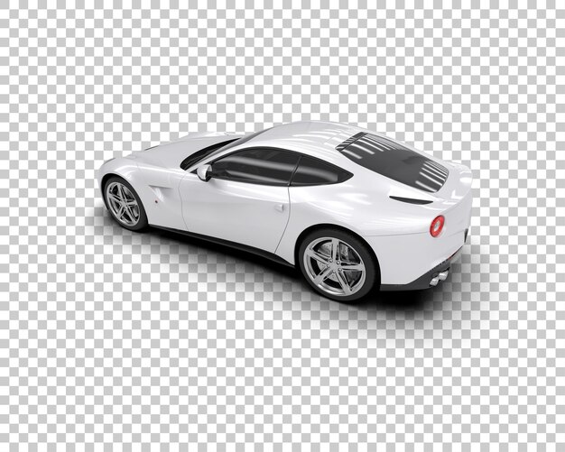 Auto deportivo realista aislado en el fondo Ilustración de renderización 3D