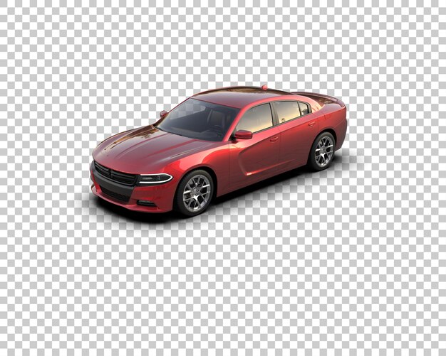 Auto deportivo realista aislado en el fondo Ilustración de renderización 3D