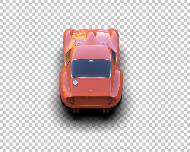 Auto deportivo realista aislado en el fondo Ilustración de renderización 3D