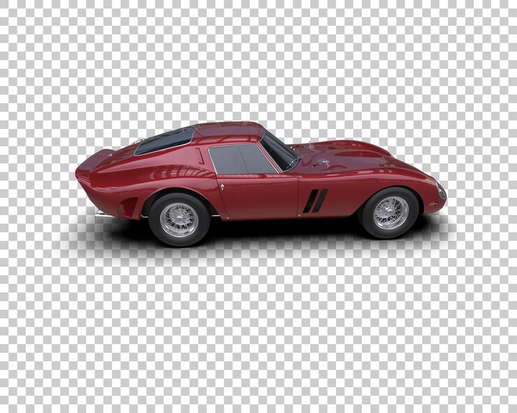 PSD auto deportivo realista aislado en el fondo ilustración de renderización 3d