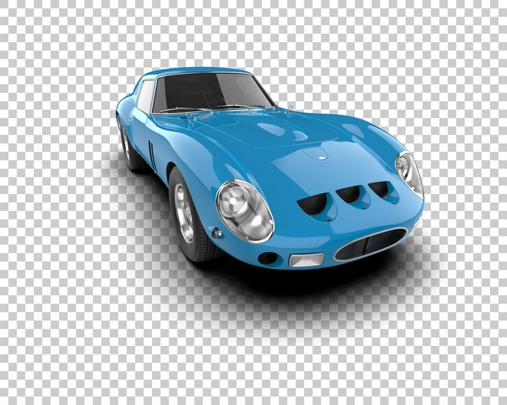 PSD auto deportivo realista aislado en el fondo ilustración de renderización 3d