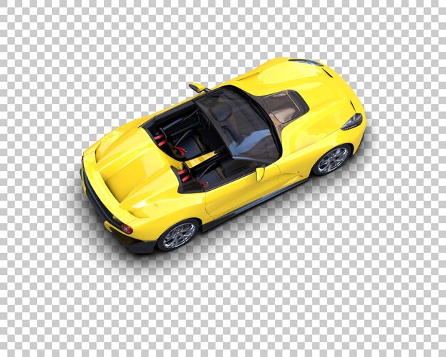 Auto deportivo realista aislado en el fondo Ilustración de renderización 3D