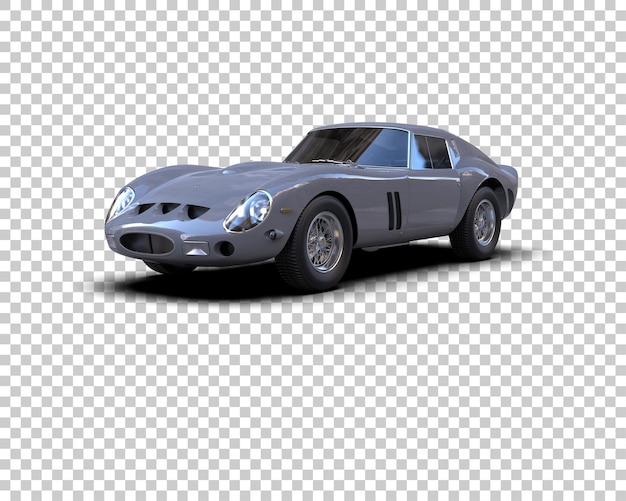Auto deportivo realista aislado en el fondo Ilustración de renderización 3D