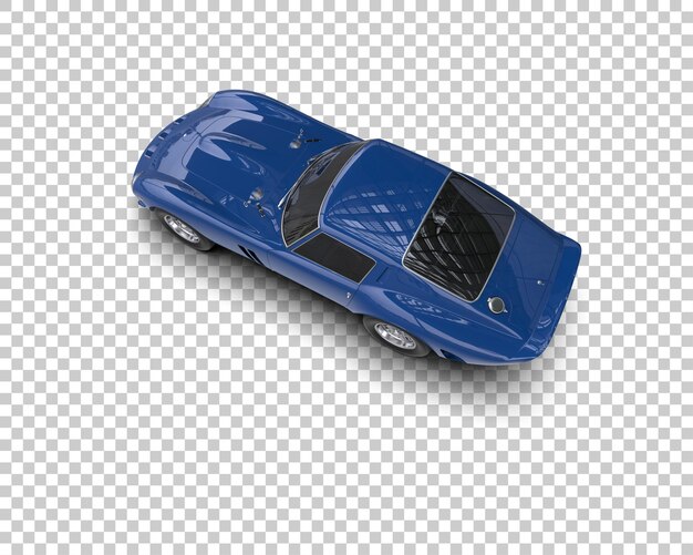 Auto deportivo realista aislado en el fondo Ilustración de renderización 3D