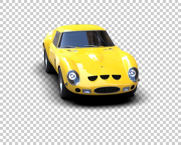 Auto deportivo realista aislado en el fondo Ilustración de renderización 3D