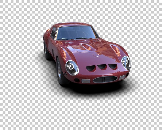 Auto deportivo realista aislado en el fondo Ilustración de renderización 3D