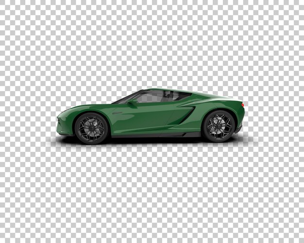 Auto deportivo realista aislado en el fondo Ilustración de renderización 3D
