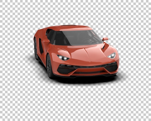Auto deportivo realista aislado en el fondo Ilustración de renderización 3D