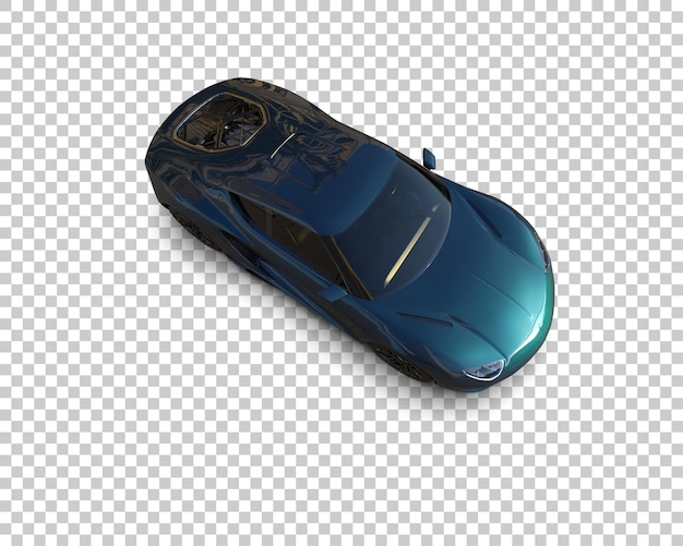 Auto deportivo realista aislado en el fondo Ilustración de renderización 3D