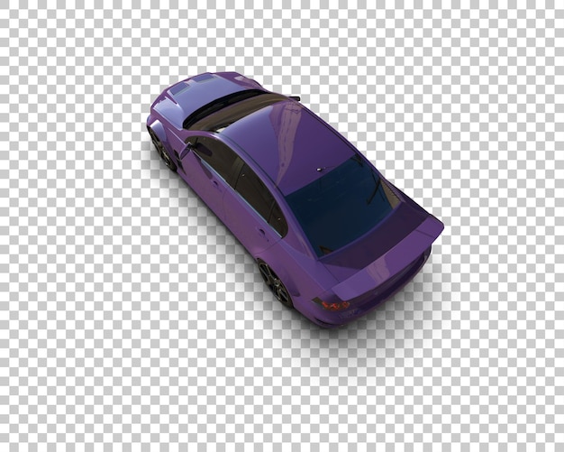 Auto deportivo realista aislado en el fondo Ilustración de renderización 3D
