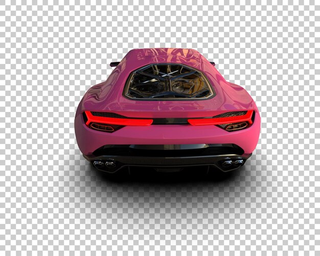 Auto deportivo realista aislado en el fondo Ilustración de renderización 3D
