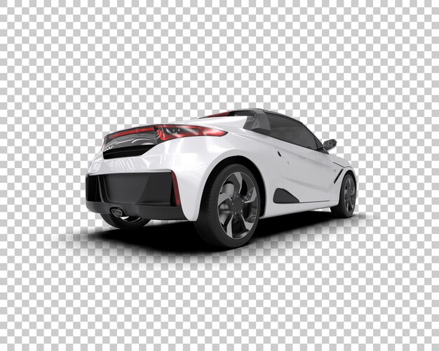 Auto deportivo realista aislado en el fondo Ilustración de renderización 3D