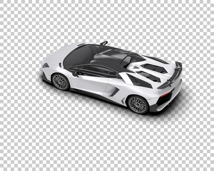 PSD auto deportivo realista aislado en el fondo ilustración de renderización 3d