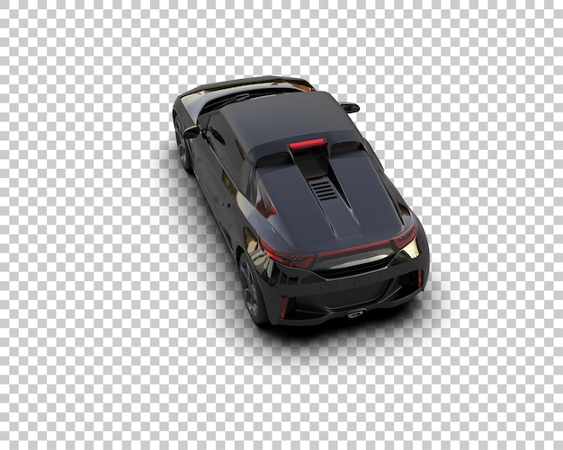 Auto deportivo realista aislado en el fondo Ilustración de renderización 3D