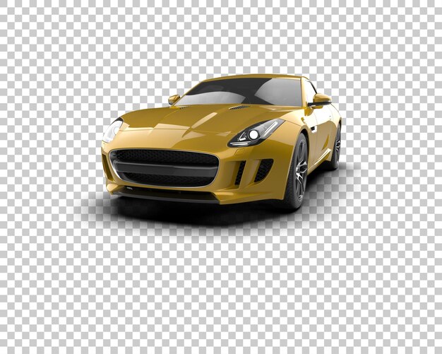 Auto deportivo realista aislado en el fondo Ilustración de renderización 3D