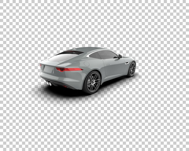 Auto deportivo realista aislado en el fondo Ilustración de renderización 3D