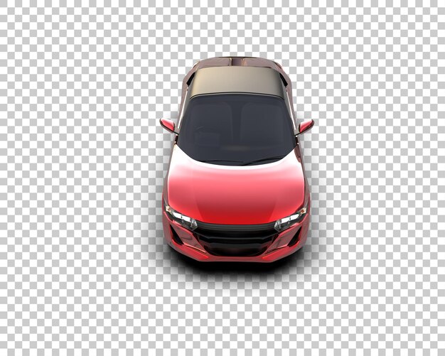 Auto deportivo realista aislado en el fondo Ilustración de renderización 3D