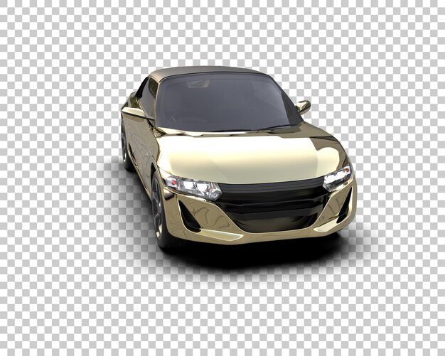 Auto deportivo realista aislado en el fondo Ilustración de renderización 3D