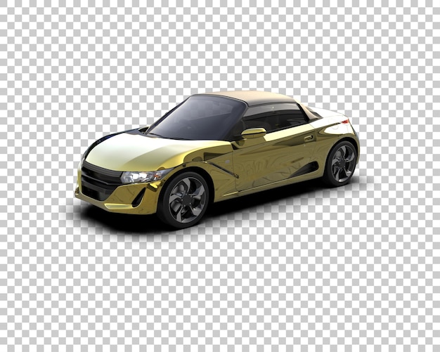 Auto deportivo realista aislado en el fondo Ilustración de renderización 3D