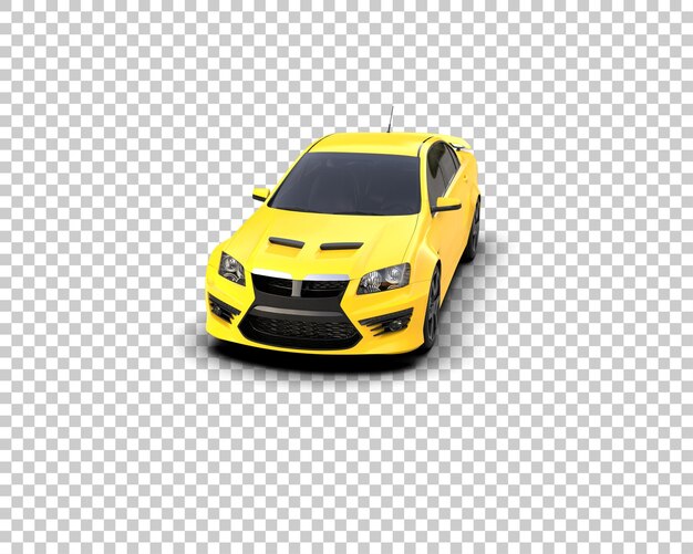 Auto deportivo realista aislado en el fondo Ilustración de renderización 3D