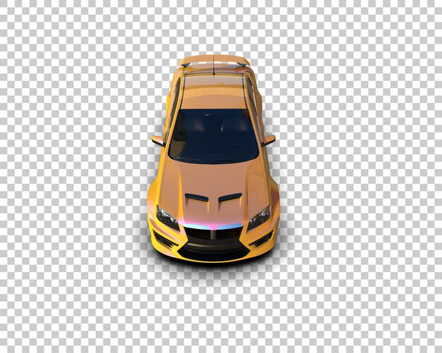 Auto deportivo realista aislado en el fondo Ilustración de renderización 3D