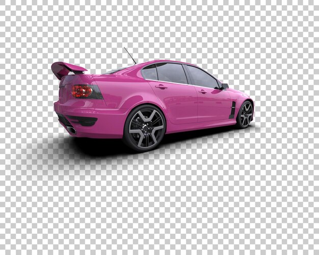 Auto deportivo realista aislado en el fondo Ilustración de renderización 3D