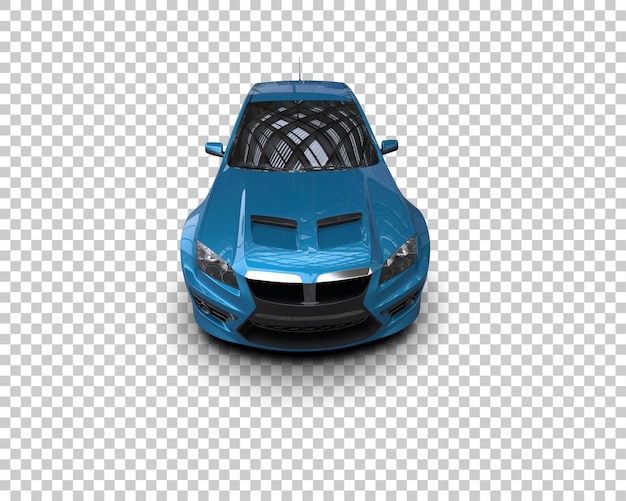 Auto deportivo realista aislado en el fondo Ilustración de renderización 3D
