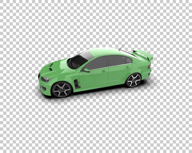 Auto deportivo realista aislado en el fondo Ilustración de renderización 3D