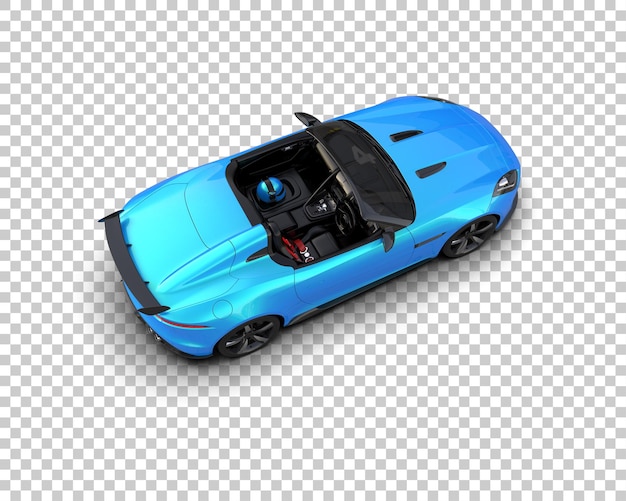 Auto deportivo realista aislado en el fondo Ilustración de renderización 3D